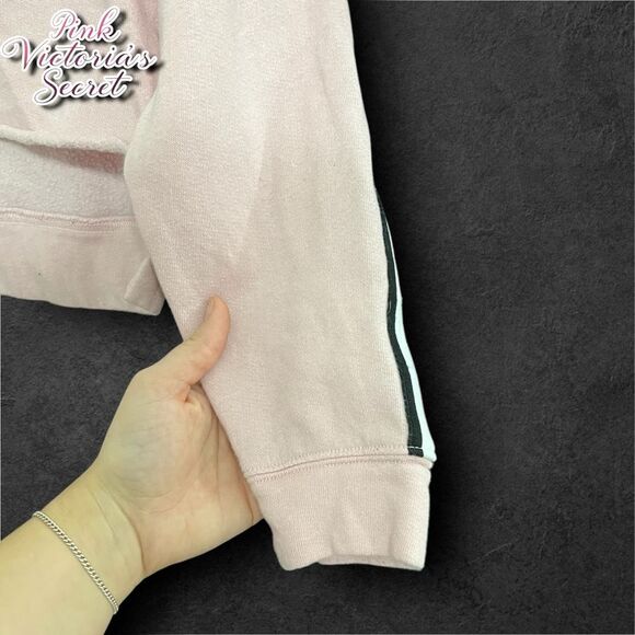 Preowned Victoria’s Secret PINK Long Sleeve Pull Over crop hoodie sweatshirt XS - Picture 4 of 6